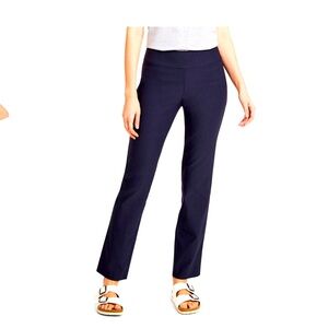 NIC+ZOE Wonderstretch Pull On Crop Pants In Dark Indigo ( Navy)